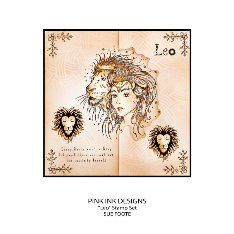 Pink Ink Designs Leo 6 in x 8 in Clear Stamp Set