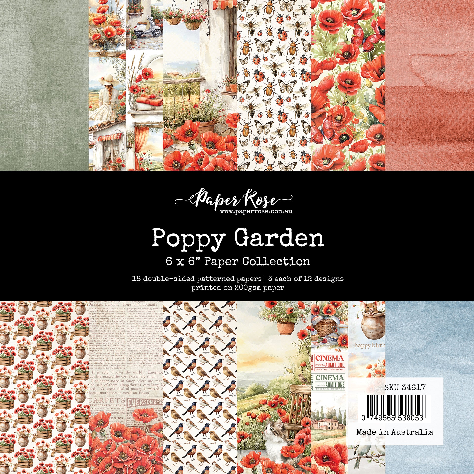 Poppy Garden 6x6 Paper Collection 34617