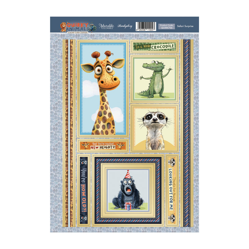 Safari Surprise Luxury Card Topper Sheet