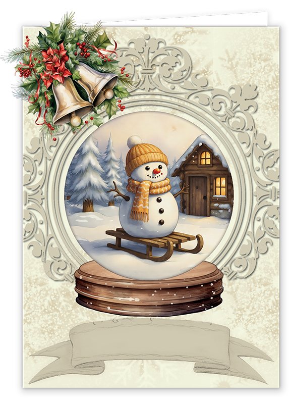Creatief Art - Card Kit - Frosted Snowglobes - 4 cards