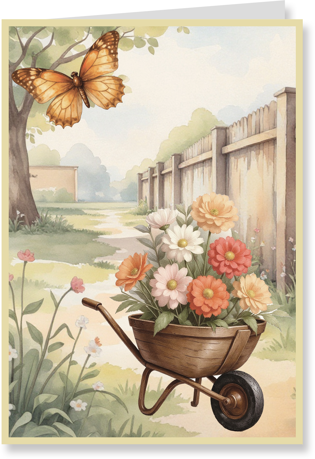 Creatief Art - Card Kit - My Happy Little Garden - 4 Pieces