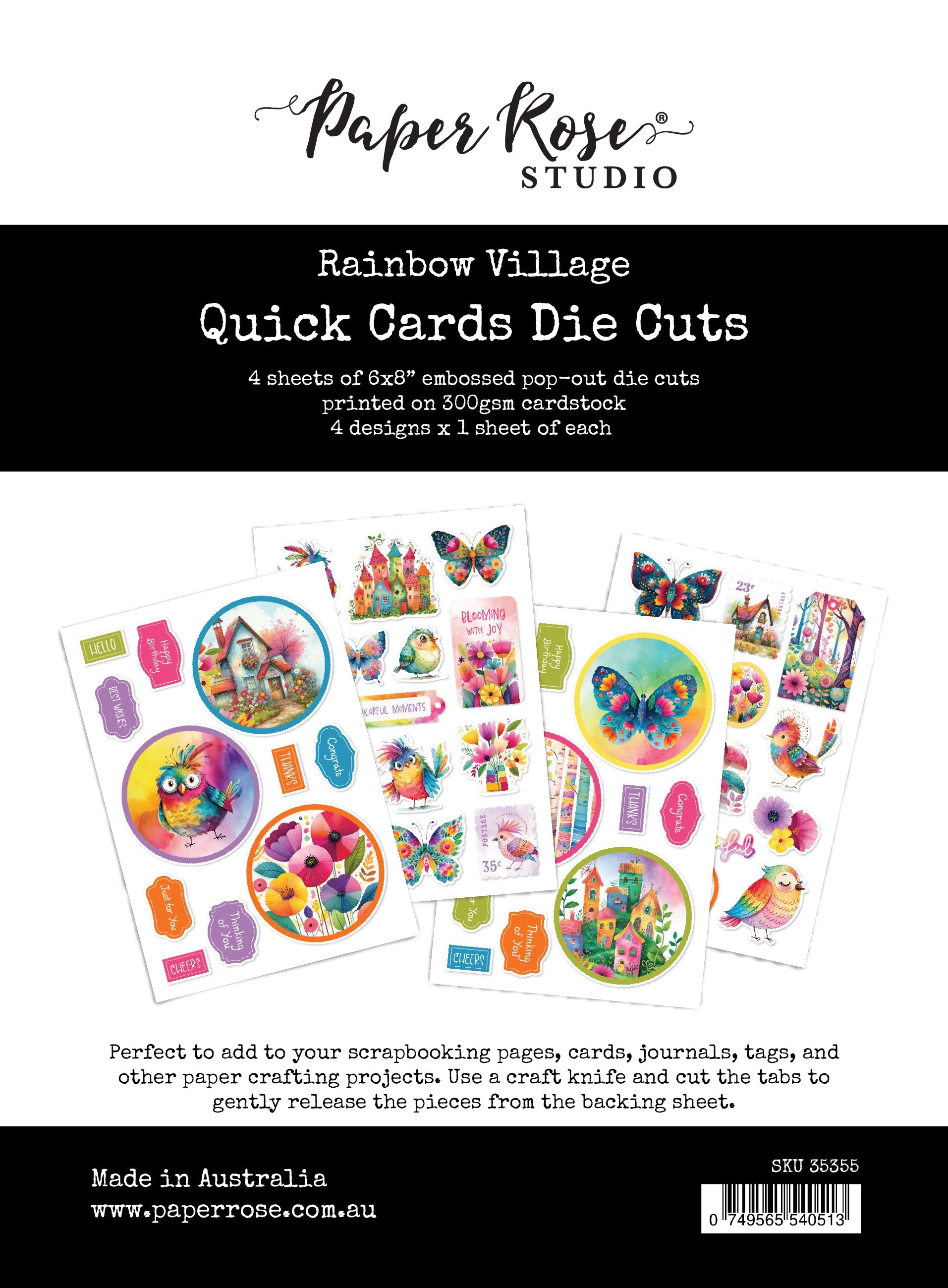 Rainbow Village Quick Card Die Cuts 35355