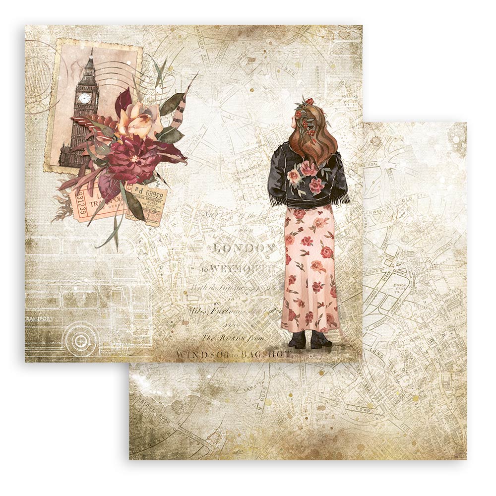 12”x12” (30.5x30.5cm) Paper Pad 10 Double Sided Printed Sheets - Our Way