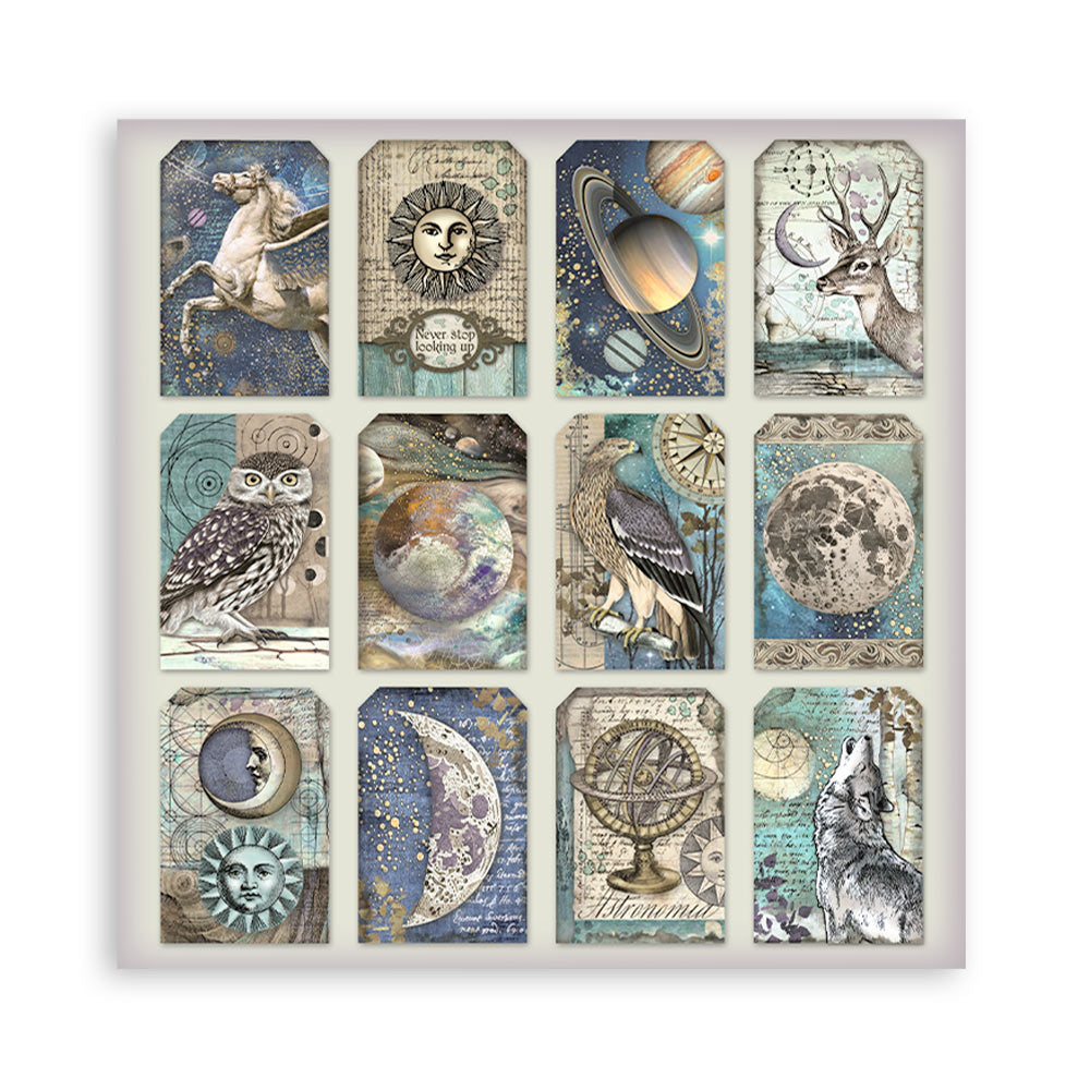 12”x12” (30.5x30.5 cm) Paper Pad 10 Double Sided Printed Sheets - Cosmos Infinity