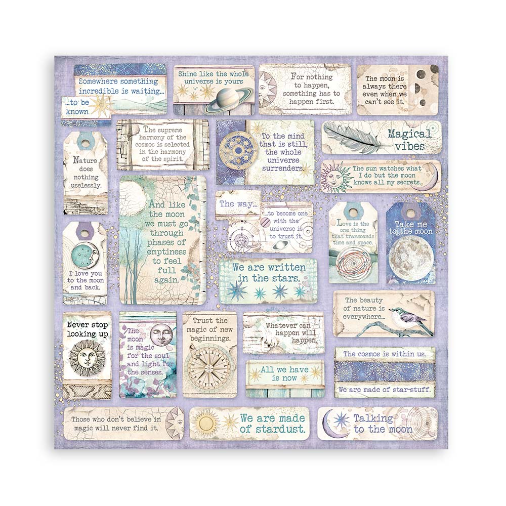 12”x12” (30.5x30.5 cm) Paper Pad 10 Double Sided Printed Sheets - Cosmos Infinity