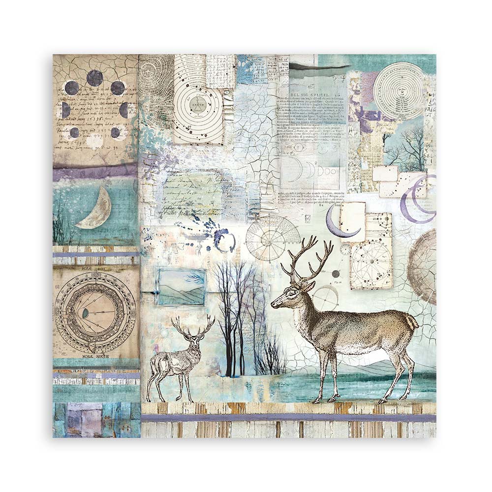 12”x12” (30.5x30.5 cm) Paper Pad 10 Double Sided Printed Sheets - Cosmos Infinity