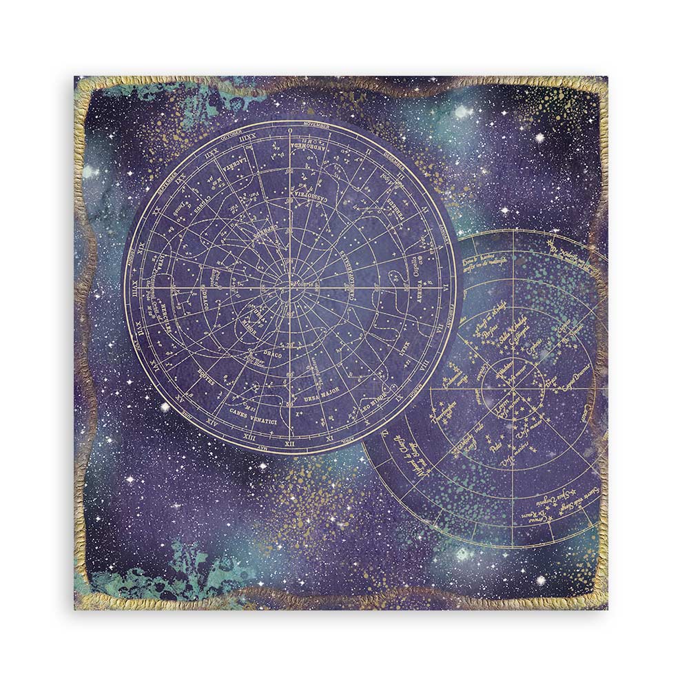 12”x12” (30.5x30.5 cm) Paper Pad 10 Double Sided Printed Sheets - Cosmos Infinity