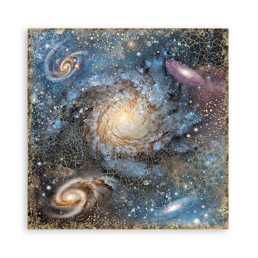 12”x12” (30.5x30.5 cm) Paper Pad 10 Double Sided Printed Sheets - Cosmos Infinity