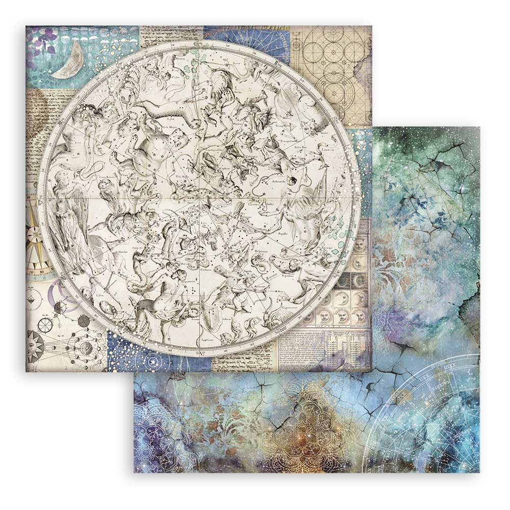 12”x12” (30.5x30.5 cm) Paper Pad 10 Double Sided Printed Sheets - Cosmos Infinity