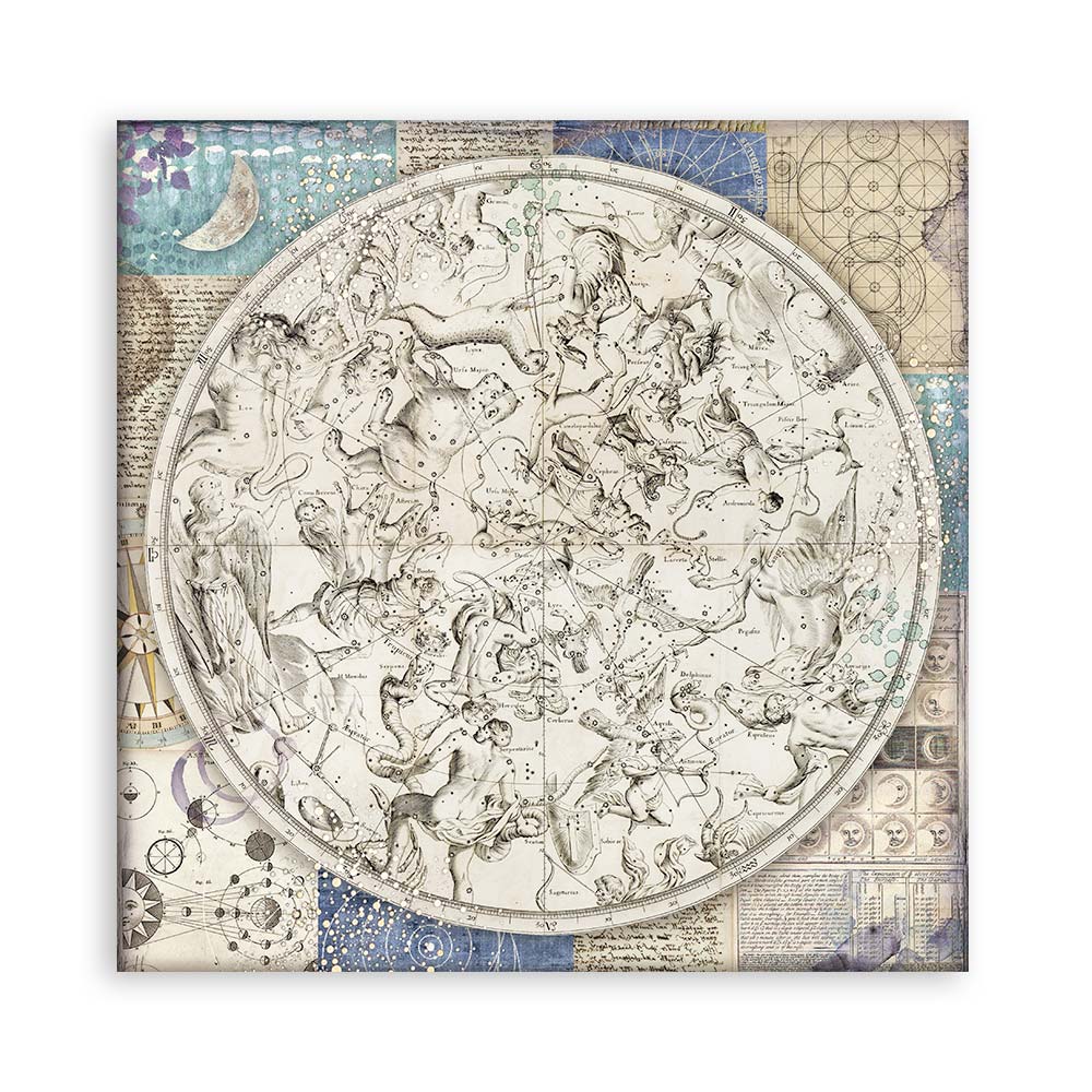 12”x12” (30.5x30.5 cm) Paper Pad 10 Double Sided Printed Sheets - Cosmos Infinity