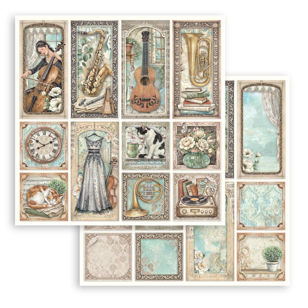 Scrapbooking Printed Pad For Art And Craft 10 Sheets cm 30.5x30.5 (12"x12") - Symphony