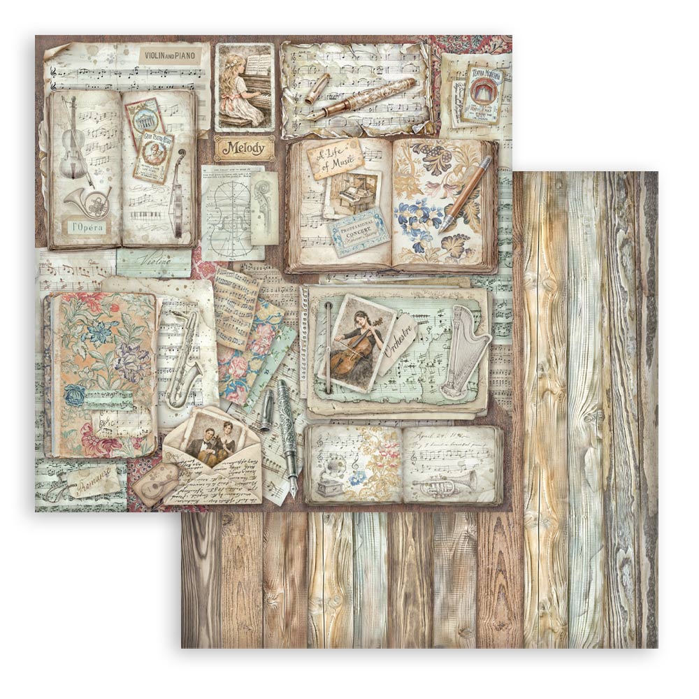 Scrapbooking Printed Pad For Art And Craft 10 Sheets cm 30.5x30.5 (12"x12") - Symphony