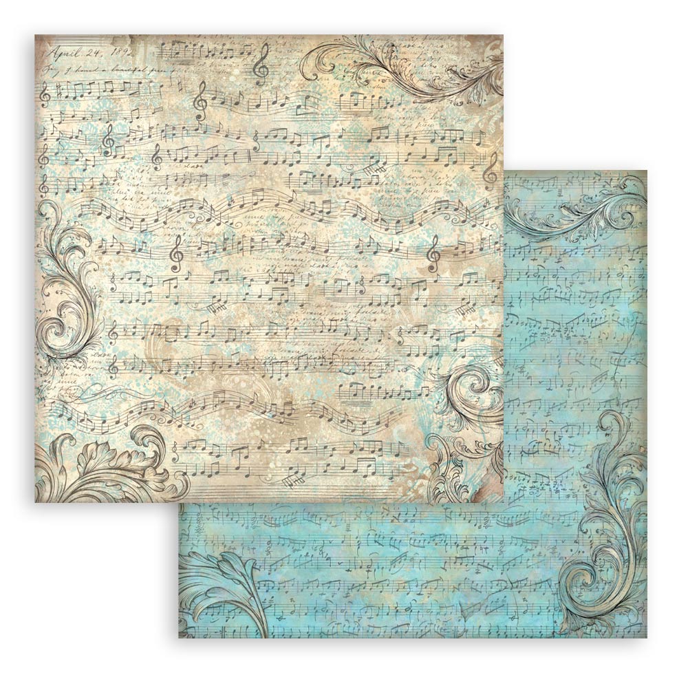 Scrapbooking Printed Pad For Art And Craft 10 Sheets cm 30.5x30.5 (12"x12") Backgrounds - Symphony