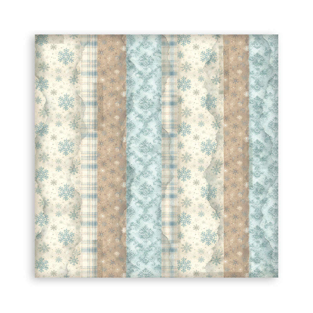 Scrapbooking Printed Pad For Art And Craft 10 Sheets cm 30.5x30.5 (12"x12") Backgrounds - White Christmas