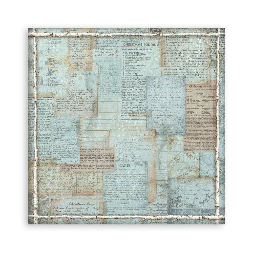 Scrapbooking Printed Pad For Art And Craft 10 Sheets cm 30.5x30.5 (12"x12") Backgrounds - White Christmas