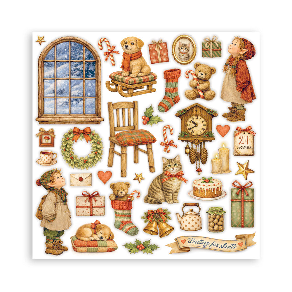Scrapbooking Printed Pad For Art And Craft 10 Sheets cm 30.5x30.5 (12"x12") - Silent Night