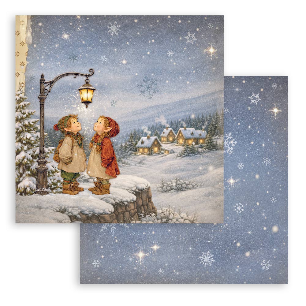 Scrapbooking Printed Pad For Art And Craft 10 Sheets cm 30.5x30.5 (12"x12") - Silent Night