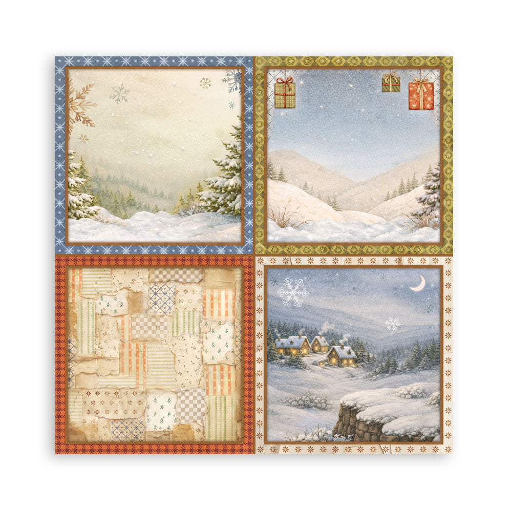 Scrapbooking Printed Pad For Art And Craft 10 Sheets cm 30.5x30.5 (12"x12") - Silent Night