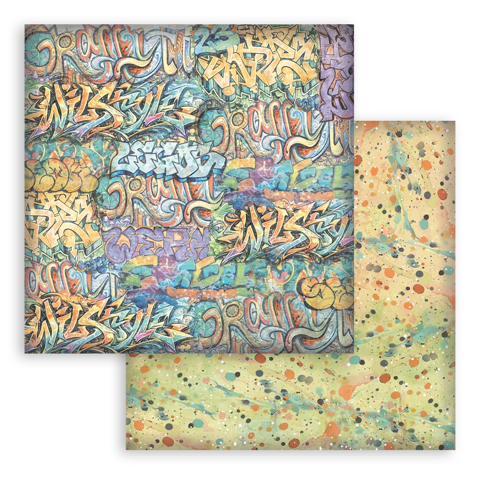 12”x12” (30.5x30.5 cm) Paper Pad 10 Double Sided Printed Backgrounds Sheets - Furry Friends 2