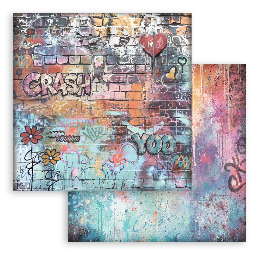 12”x12” (30.5x30.5 cm) Paper Pad 10 Double Sided Printed Backgrounds Sheets - Furry Friends 2