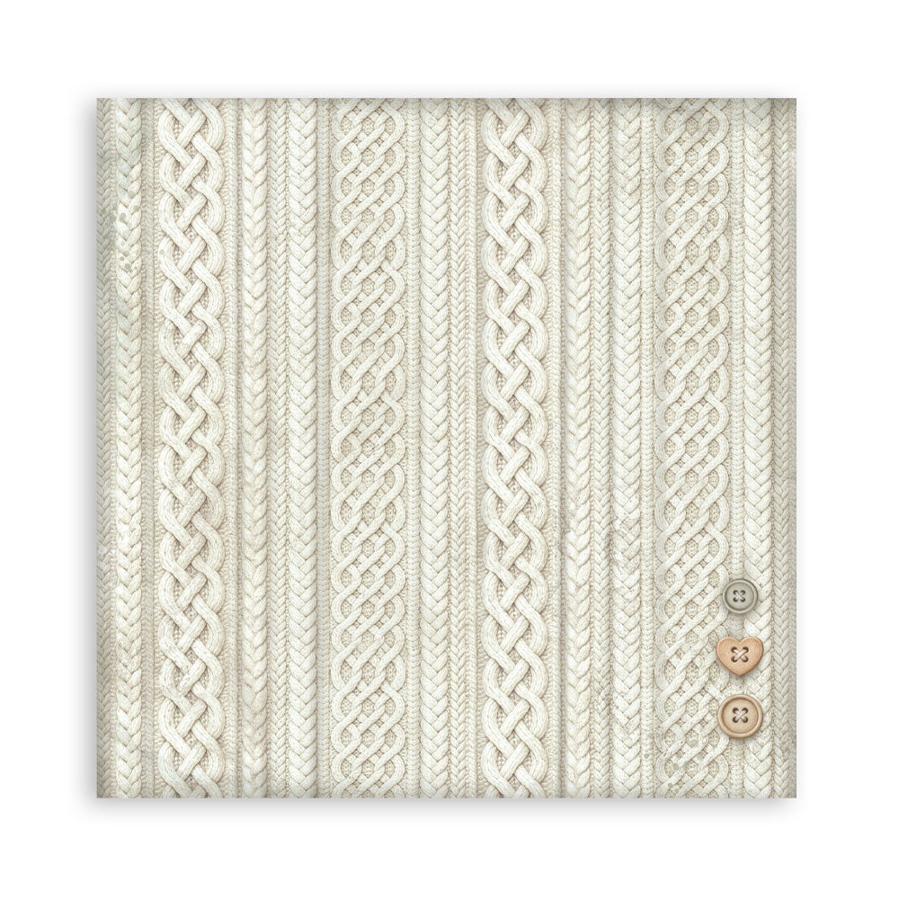 Scrapbooking Printed Pad For Art And Craft 10 Sheets cm 20.3x20.3 (8"x8") - White Christmas