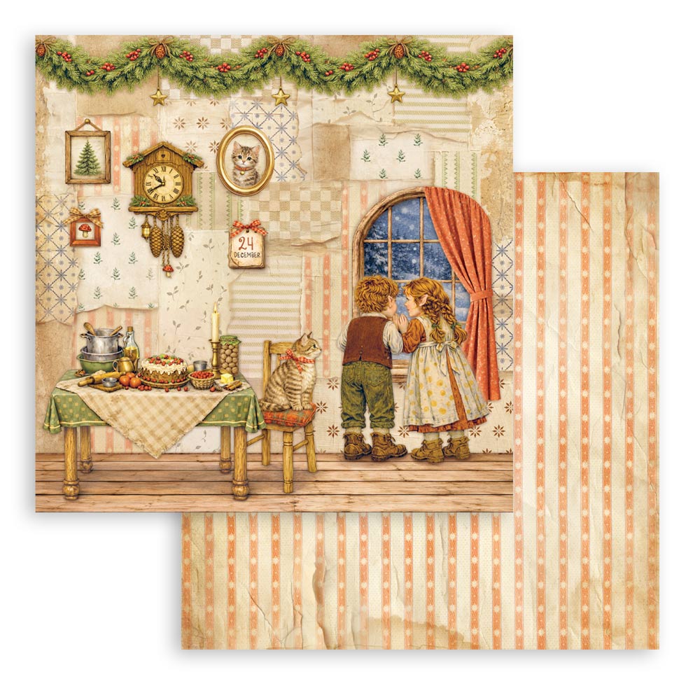 Scrapbooking Printed Pad For Art And Craft 10 Sheets cm 20.3x20.3 (8"x8") - Silent Night