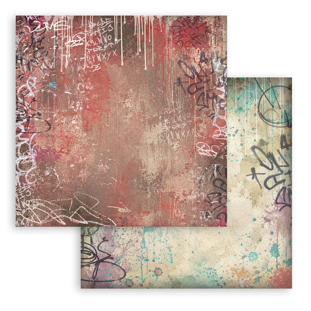 8”x8” (20.3x20.3 cm) Paper Pad 10 Double Sided Printed Backgrounds Sheets - Furry Friends 2
