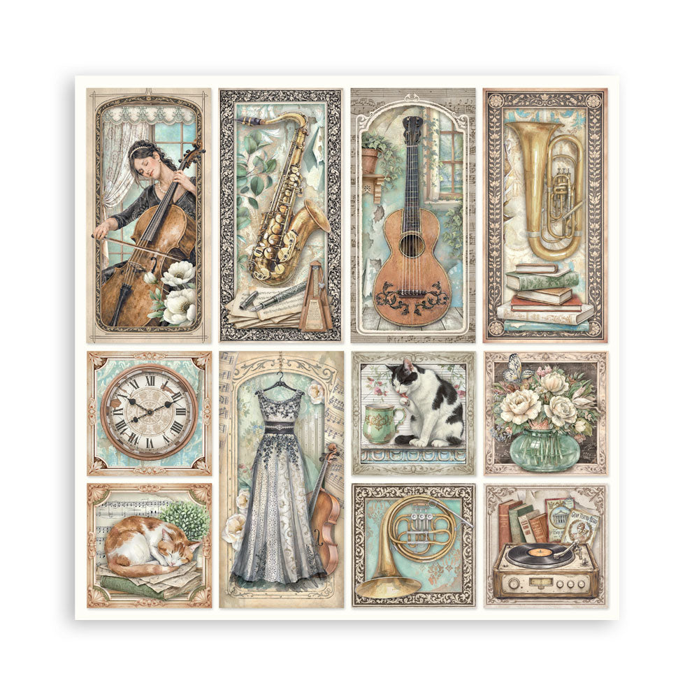 Scrapbooking Printed Pad For Art And Craft 22 Sheets cm 20.3x20.3 (8"x8") Single Face Symphony
