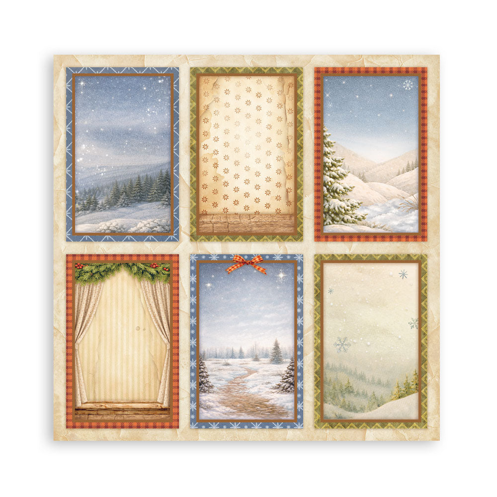 Scrapbooking Printed Pad For Art And Craft 22 Sheets cm 20.3x20.3 (8"x8") Single Face Silent Night
