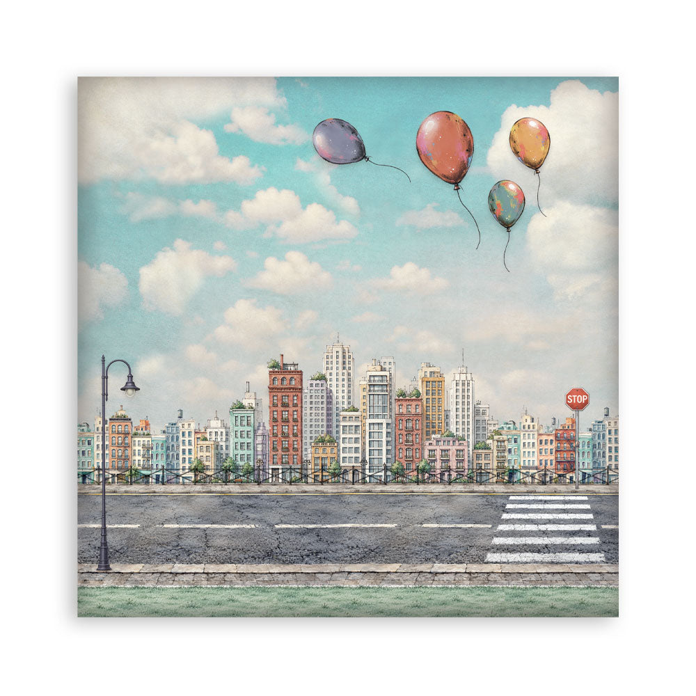 8”x8” (20.3x20.3 cm) Paper Pad 22 Single Sided Printed Paper Sheets - Furry Friends 2