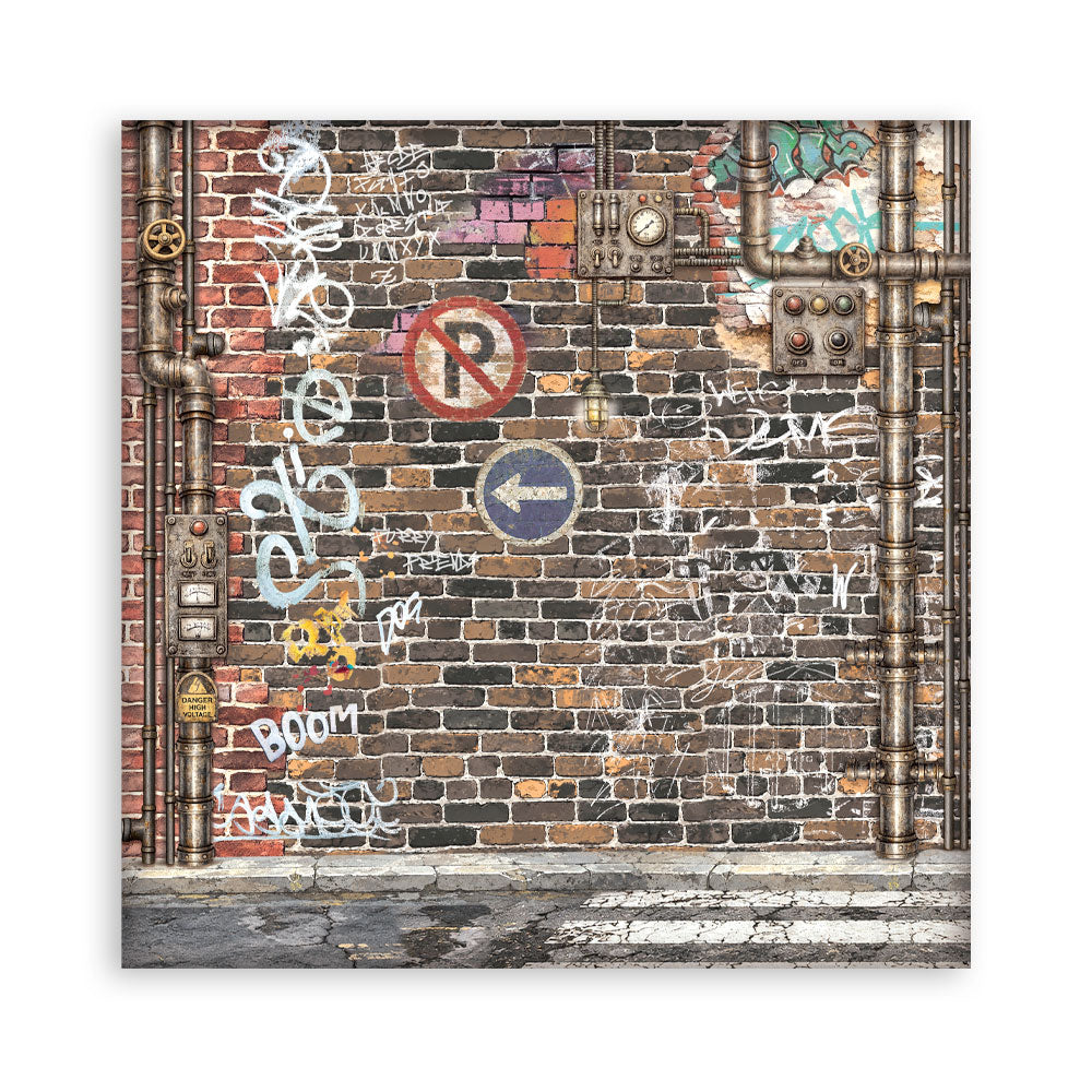 8”x8” (20.3x20.3 cm) Paper Pad 22 Single Sided Printed Paper Sheets - Furry Friends 2