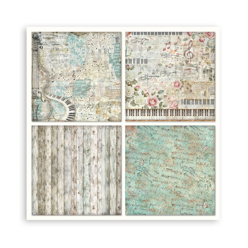 Scrapbooking Printed Pad For Art And Craft 22 Sheets cm 30.5x30.5 (12"x12") Single Face - Symphony
