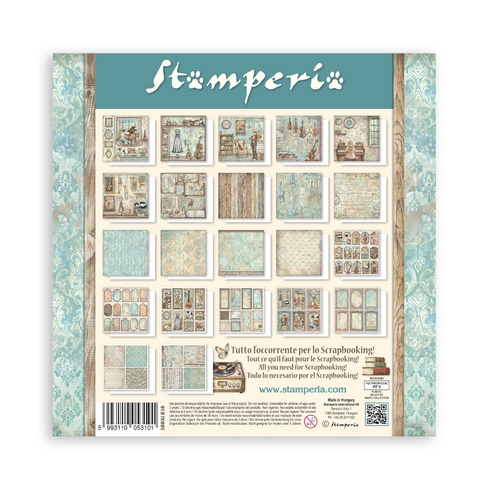 Scrapbooking Printed Pad For Art And Craft 22 Sheets cm 30.5x30.5 (12"x12") Single Face - Symphony