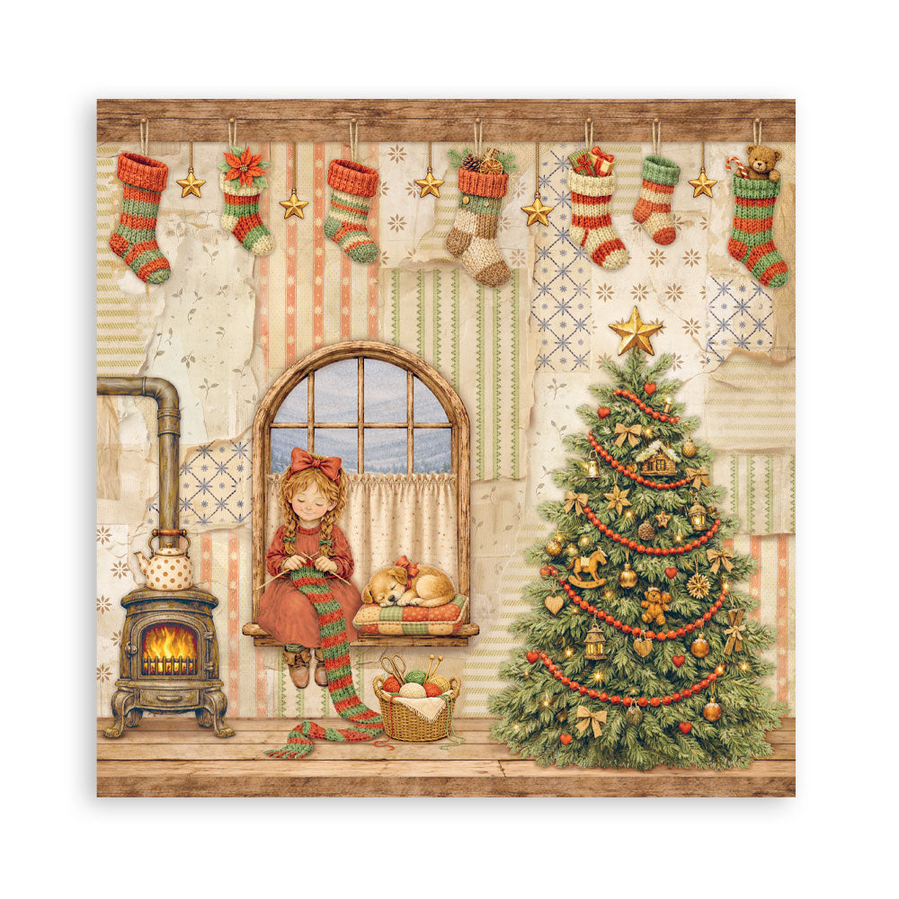 Scrapbooking Printed Pad For Art And Craft 22 Sheets cm 30.5x30.5 (12"x12") Single Face - Silent Night