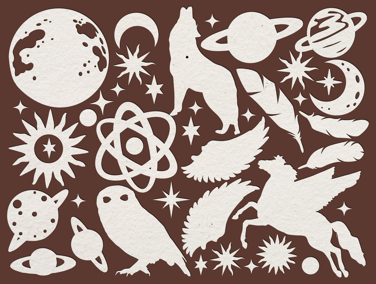 Art Paper Shapes Laser Cut - Cosmos