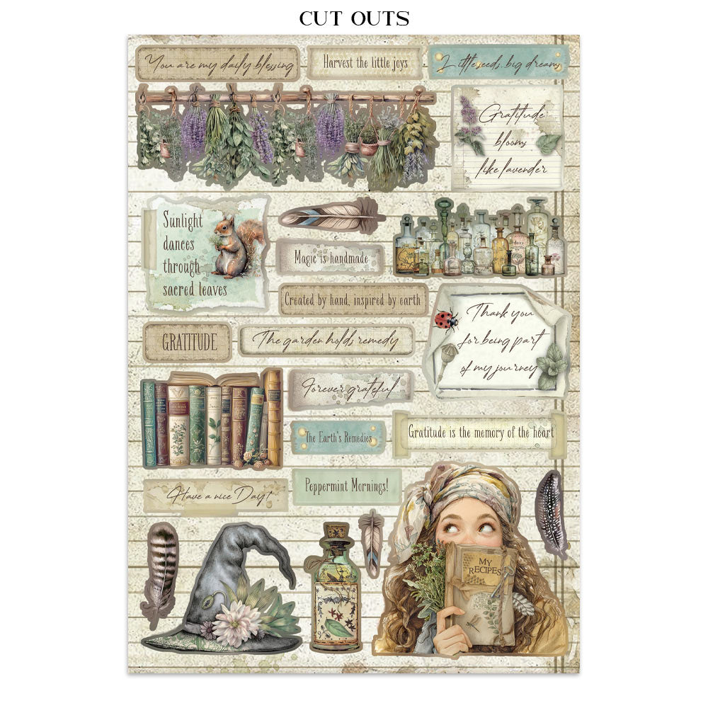 Printed Art Junk Journal: Stickers, Cut-Outs, Backgrounds For Art And Craft - Herbarium Silvae