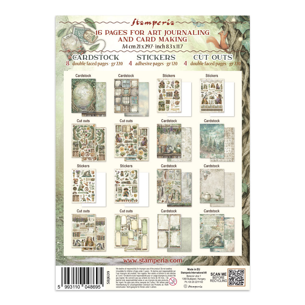 Printed Art Junk Journal: Stickers, Cut-Outs, Backgrounds For Art And Craft - Herbarium Silvae