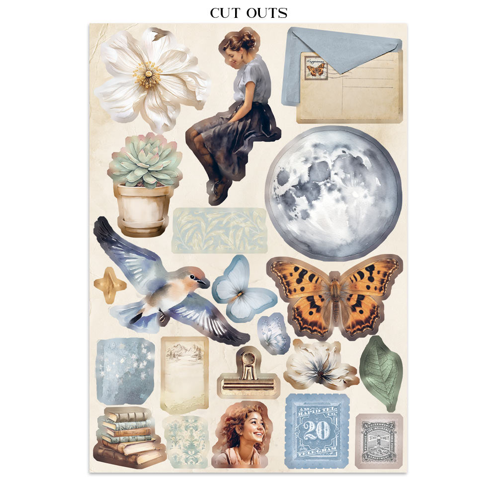 Printed Art Junk Journal: Stickers, Cut-Outs, Backgrounds For Art And Craft - Secret Diary