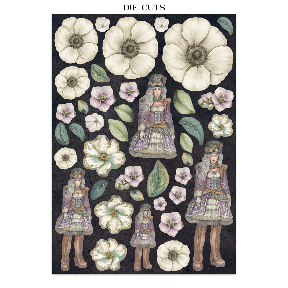 Printed Art Junk Journal: Stickers, Cut-Outs, Backgrounds For Art And Craft - Gardens Of Time