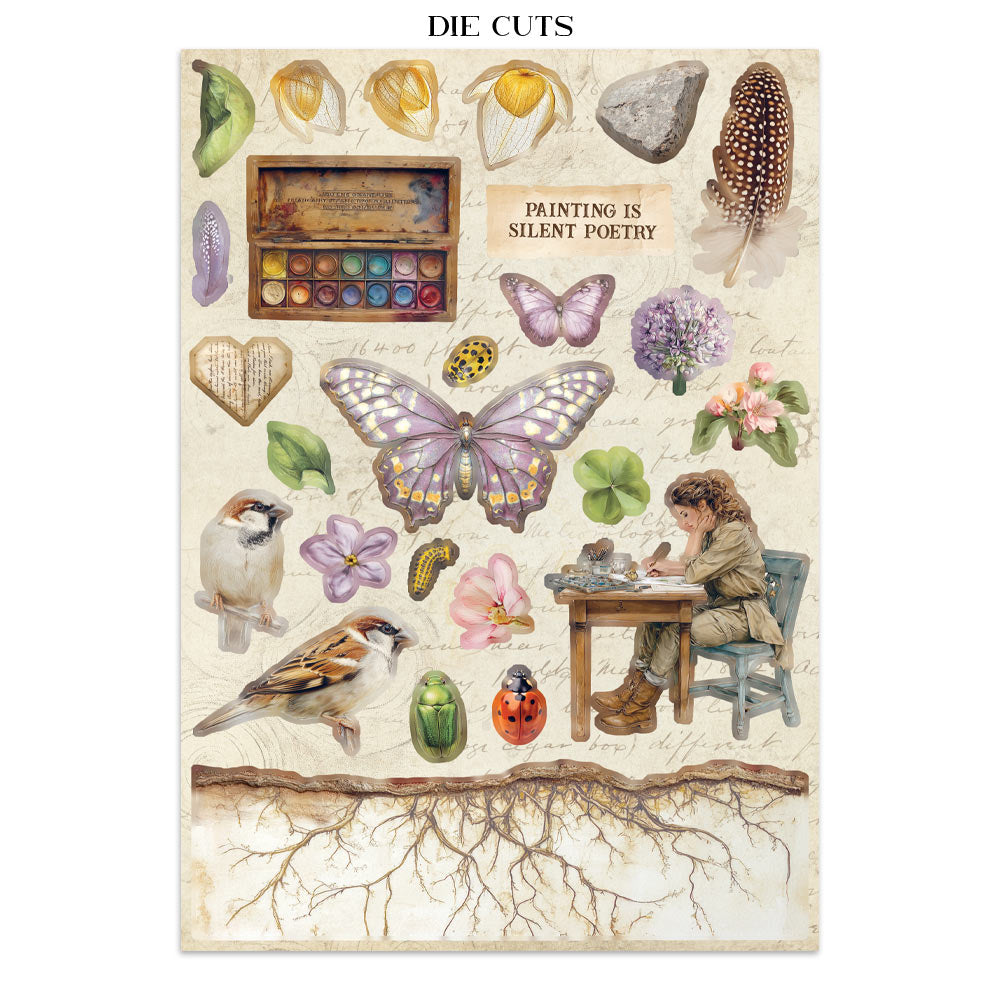 Printed Art Junk Journal: Stickers, Cut-Outs, Backgrounds For Art And Craft - All Around