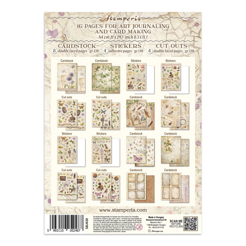 Printed Art Junk Journal: Stickers, Cut-Outs, Backgrounds For Art And Craft - All Around