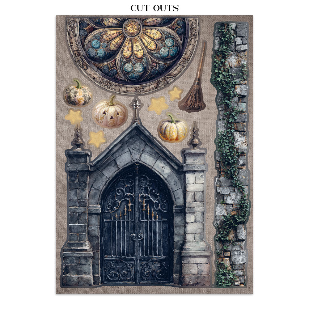 Printed Art Junk Journal: Stickers, Cut-Outs, Backgrounds For Art And Craft - Halloween