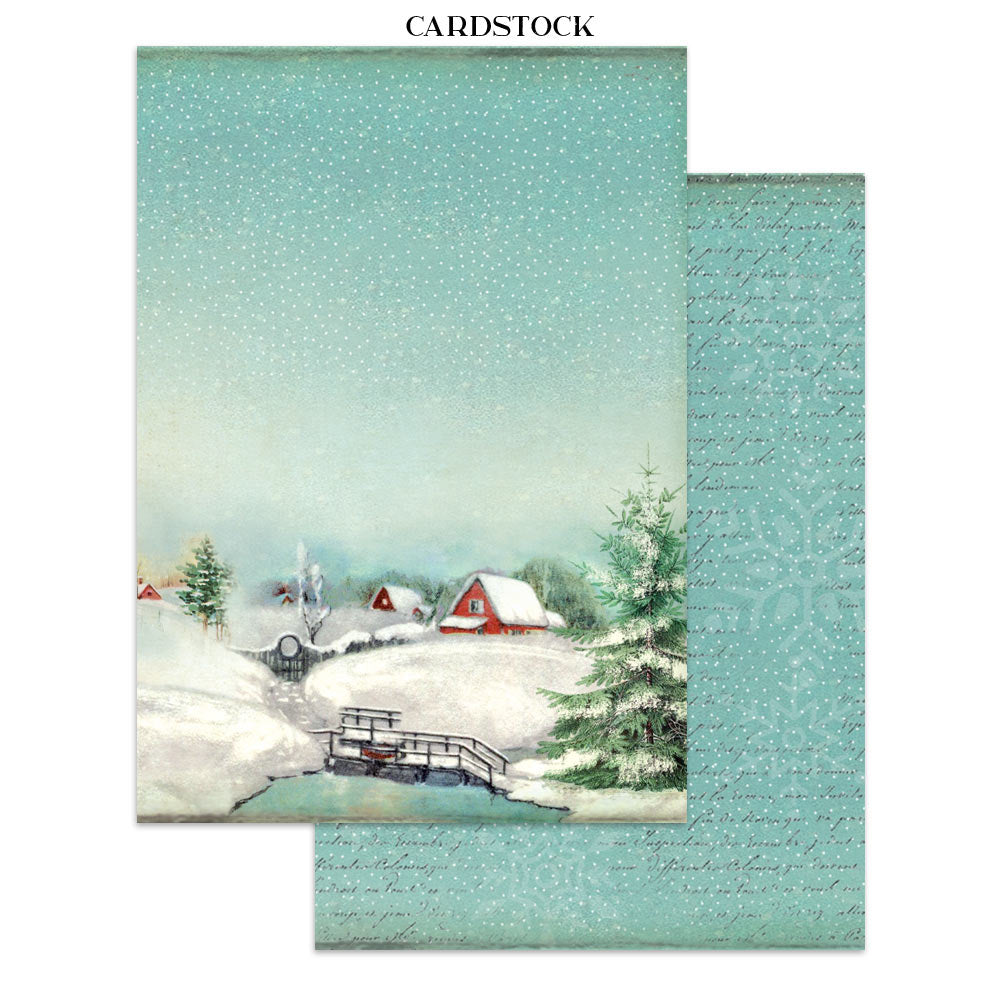 Printed Art Junk Journal: Stickers, Cut-Outs, Backgrounds For Art And Craft - Classic Christmas