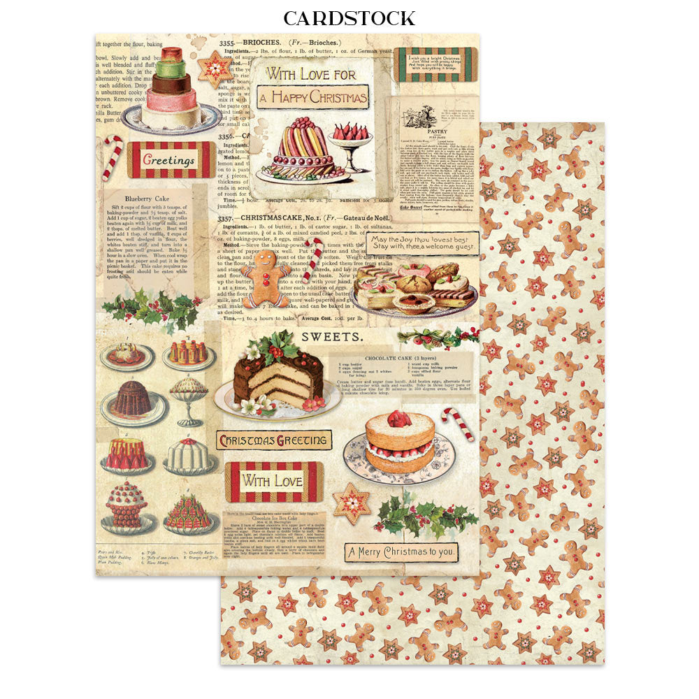 Printed Art Junk Journal: Stickers, Cut-Outs, Backgrounds For Art And Craft - Classic Christmas
