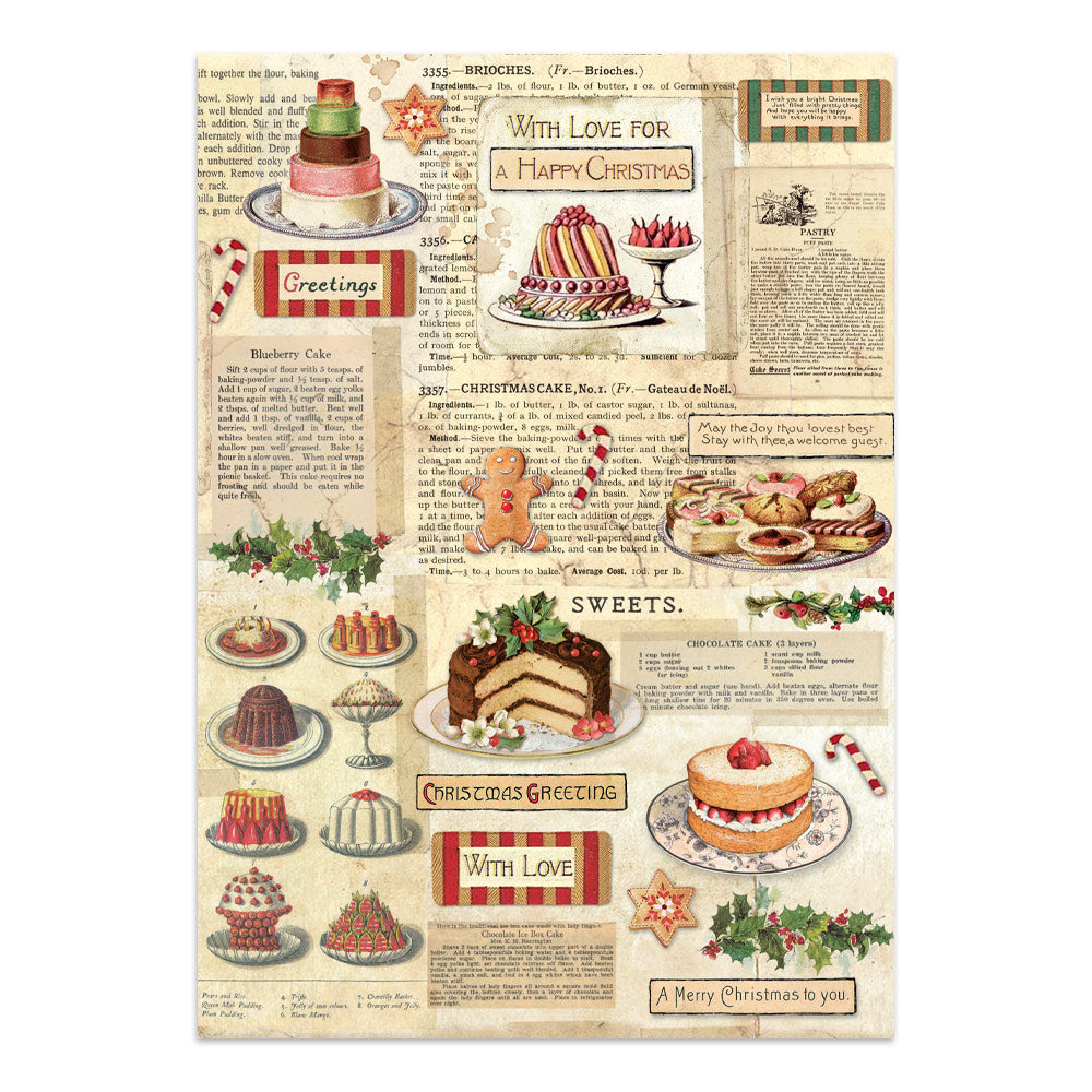 Printed Art Junk Journal: Stickers, Cut-Outs, Backgrounds For Art And Craft - Classic Christmas