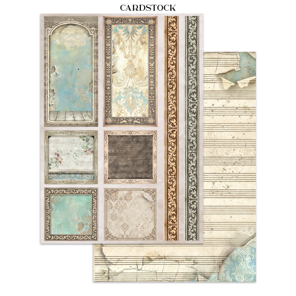 Printed Art Junk Journal: Stickers, Cut-Outs, Backgrounds For Art And Craft - Symphony