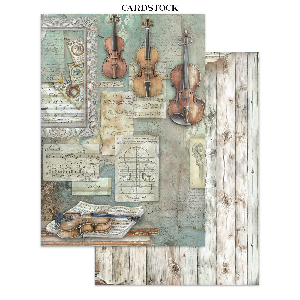Printed Art Junk Journal: Stickers, Cut-Outs, Backgrounds For Art And Craft - Symphony
