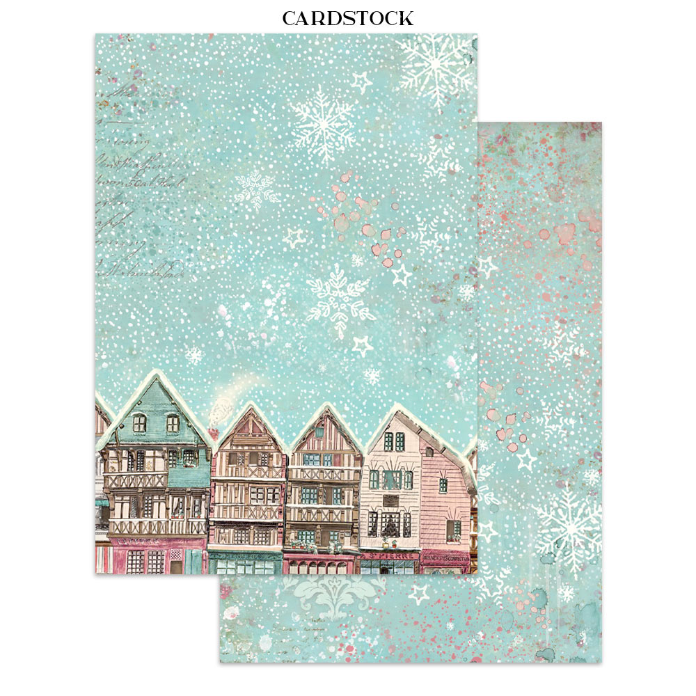 Printed Art Junk Journal: Stickers, Cut-Outs, Backgrounds For Art And Craft - Winter Magic