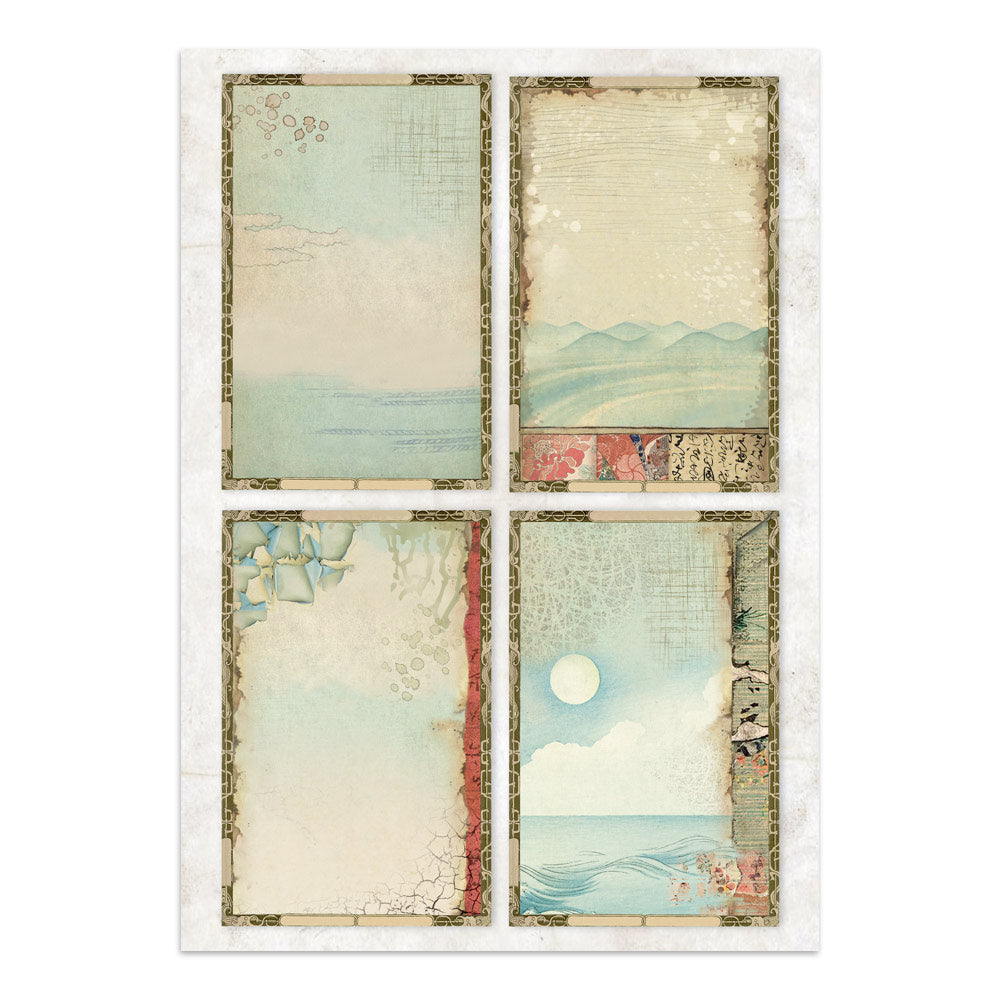 Printed Art Junk Journal: Stickers, Cut-Outs, Backgrounds For Art And Craft - Oriental Garden