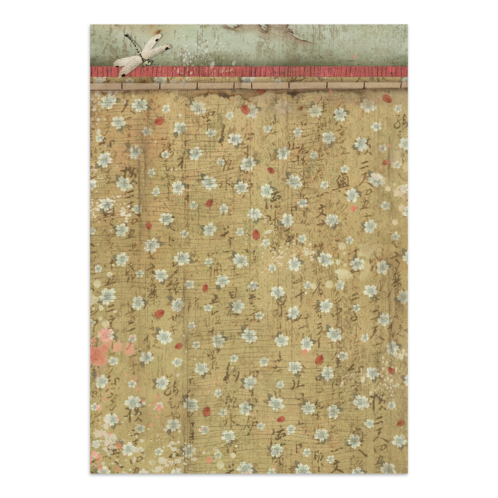 Printed Art Junk Journal: Stickers, Cut-Outs, Backgrounds For Art And Craft - Oriental Garden